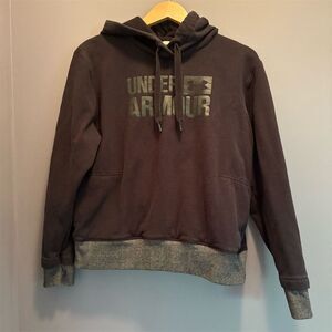 Under Armour Men's Black/Blue Hoodie L Pullover with Zippered Pockets